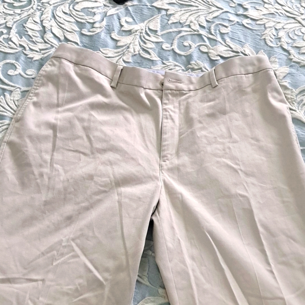 A pair of khaki Pants